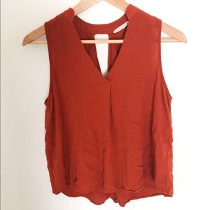 Elodie Sleeveless Medium Rust Orange Tank EUC